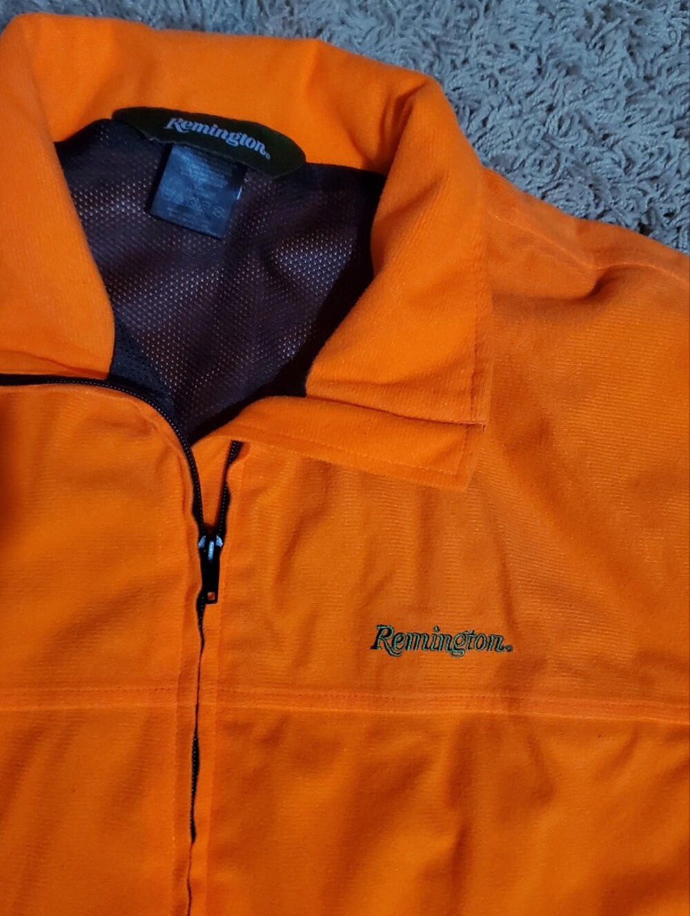 Remington Adult Orange Fleece Zip Up Jacket
